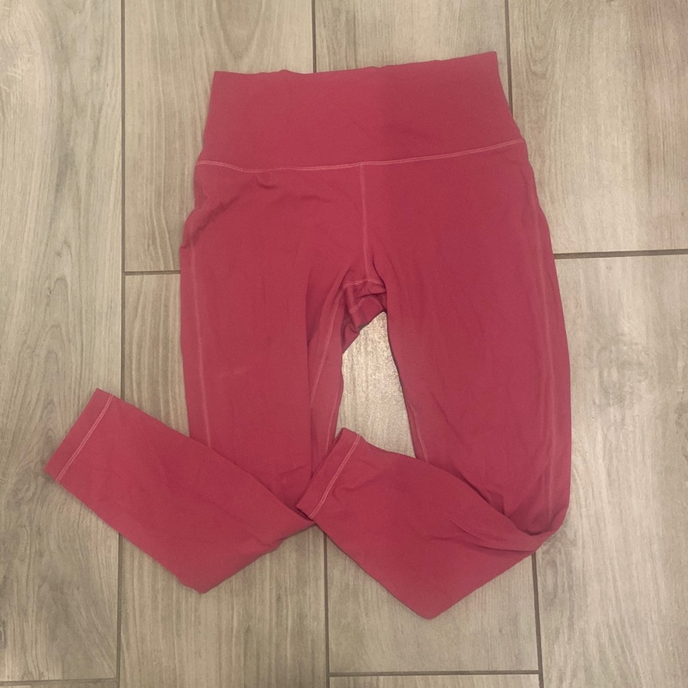 pink lululemon double fabric leggings